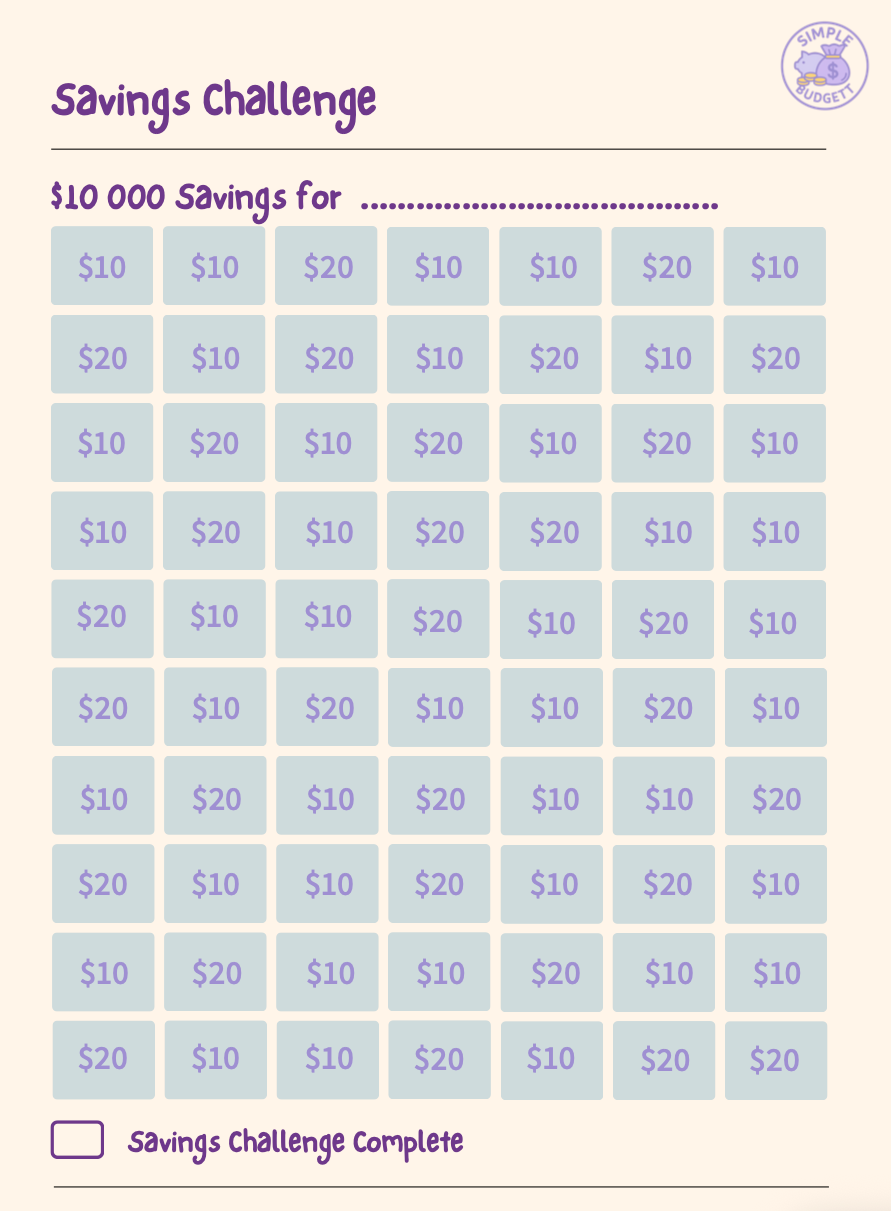 10K Savings Challange